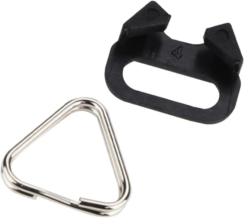 Leftfoto Stainless Steel Triangle Split Ring,Camera Strap Hook Lug Ring, with Plastic Cap,for Belt Hook Lanyard for Camera Shoulder Strap (4 pcs) - Image 4